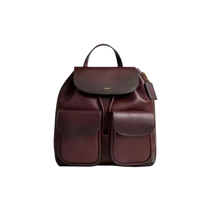 COACH Crosby Grain Leather Backpack Tubas Women's Merlot-0