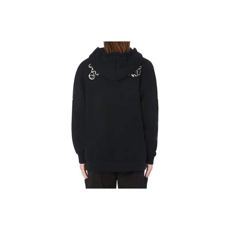 PALM ANGELS Front And Back Logo Popover Gid Hoodie-4