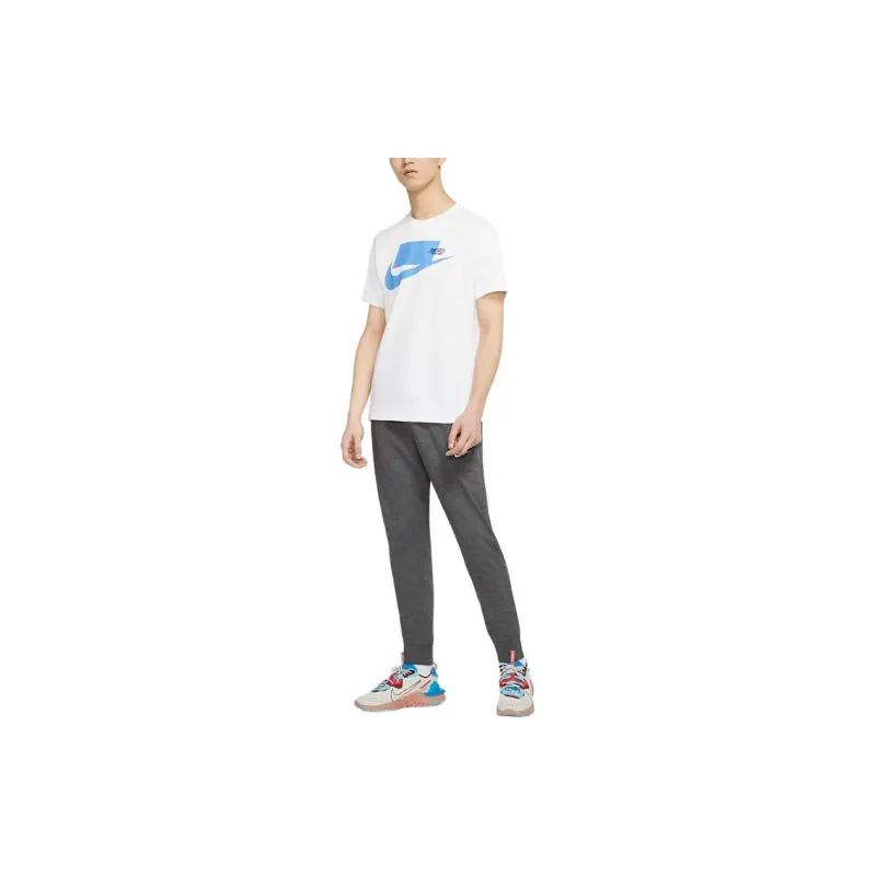 Nike T Shirts Men White Blue-4
