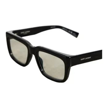 SAINT LAURENT Acetate Rectangular Sunglasses Unisex Black