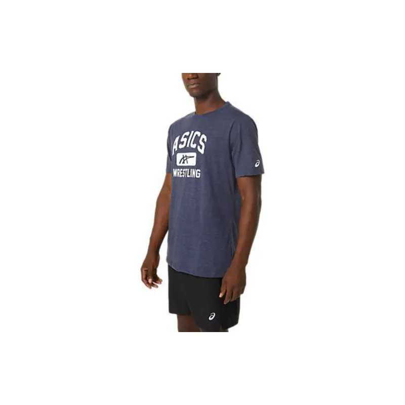Asics Unisex Wrestling Graphic T-Shirts Unisex Dark Blue-3