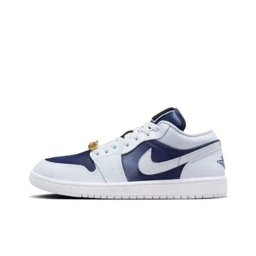 Air Jordan 1 Vintage Basketball Shoes Unisex Low-Top White/Blue