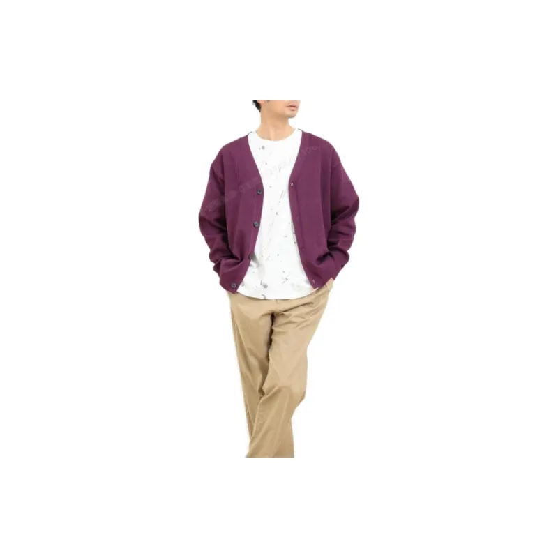 Beams Sweaters Men Purple-1