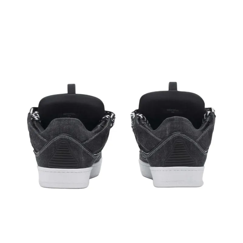 Lanvin Curb Low Top Skateboard Shoes Men's Black-4