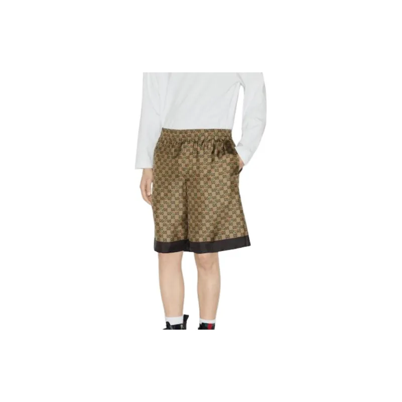 GUCCI Gg Horsebit Print Knee Length Shorts-2
