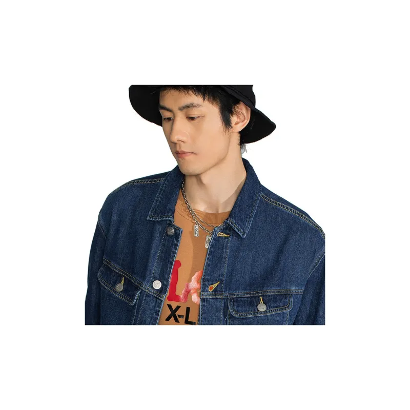 Lee Denim Jacket Men's Medium Light Blue-4