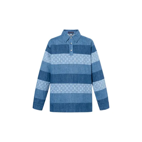 LOUIS VUITTON Polo Shirts Men Blue