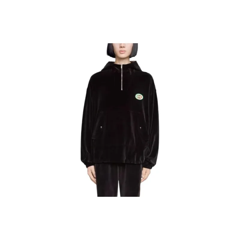 GUCCI Hooded Chenille Jacket With Patch-1
