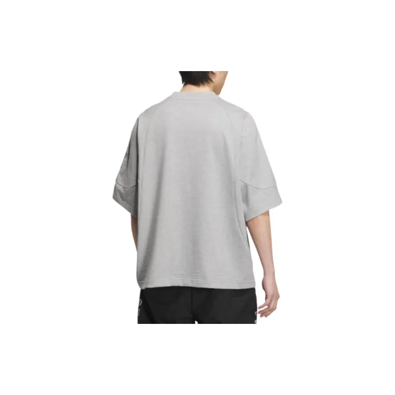 Adidas T Shirt Unisex Medium Heather Gray-2