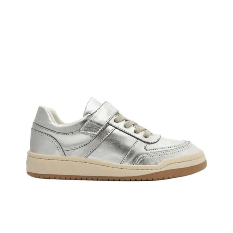Schutz Low-Top Skateboard Shoes Women's Silver-1