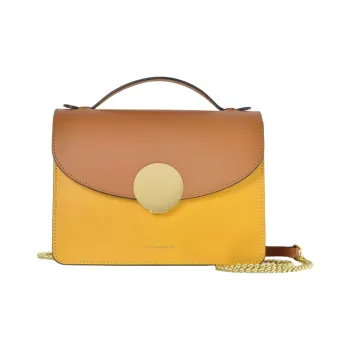 Le Parmentier Italy Version Calfskin Shoulder Bag Crossbody Bag Handbag Regular Women's Caramel Multicolor