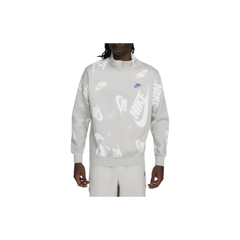 Nike Sweatshirts Men Mist Gray-4