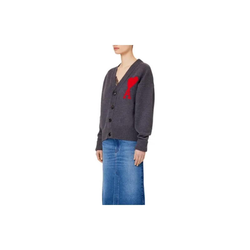 Ami Large A Heart Cardigan-1