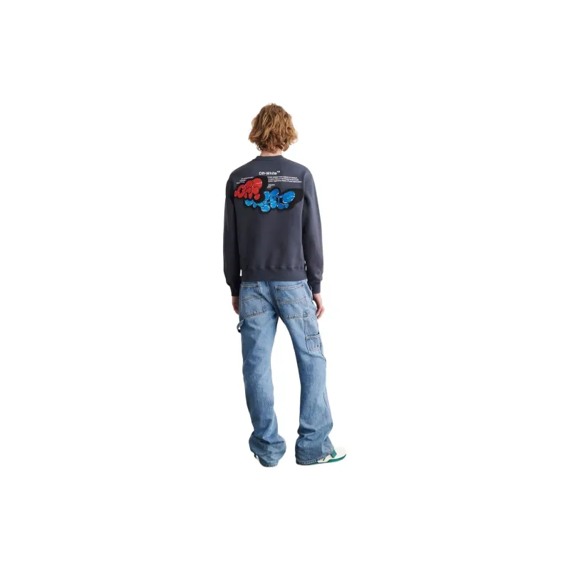 OFF WHITE Sweatshirts Men Blue-2