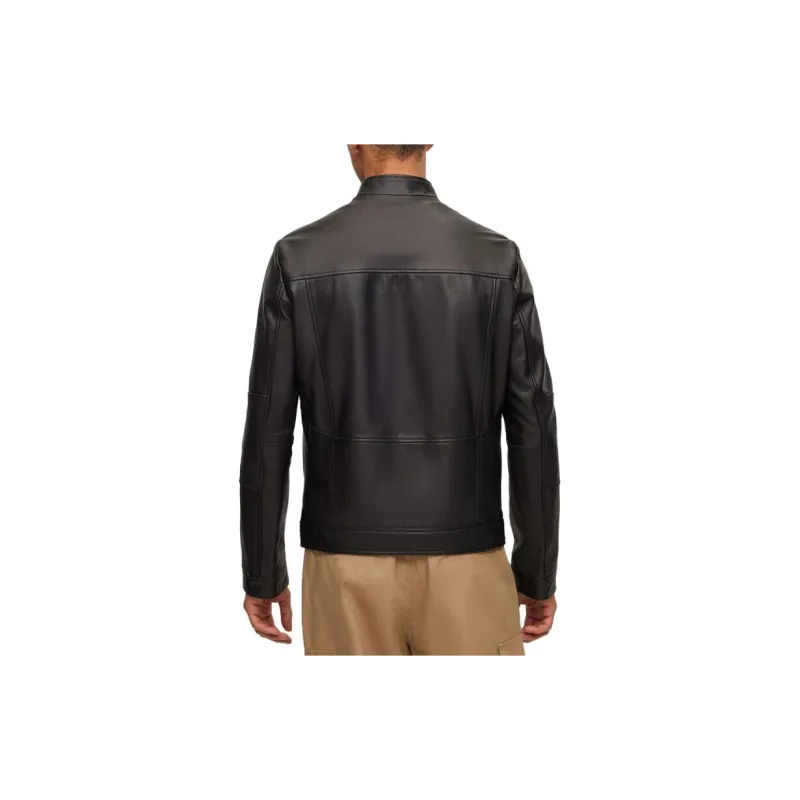 HUGO BOSS Leather Jacket Men's Black-2