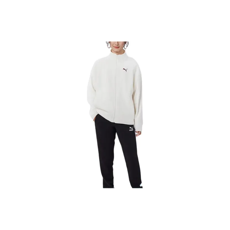 PUMA ESS POLARFLEECE JACKET Jackets Coats Men's White-2