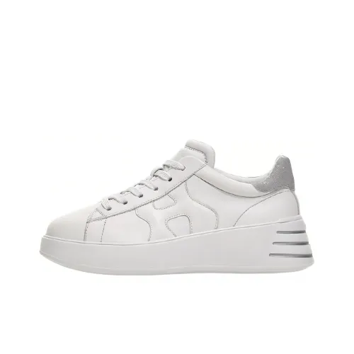 HOGAN Rebel Low Top Platform Shoes Women's White