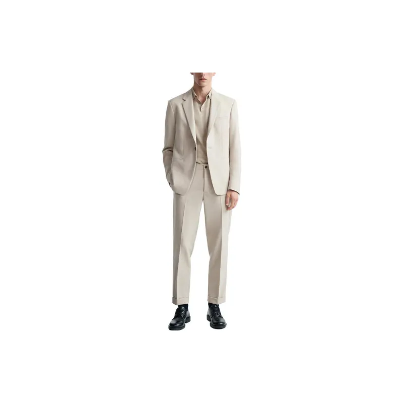 ZARA Suit Trousers Men Tan-2