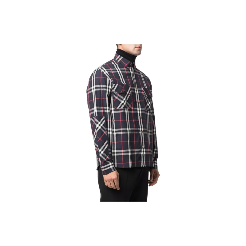 Burberry Shirts Men Navy-4