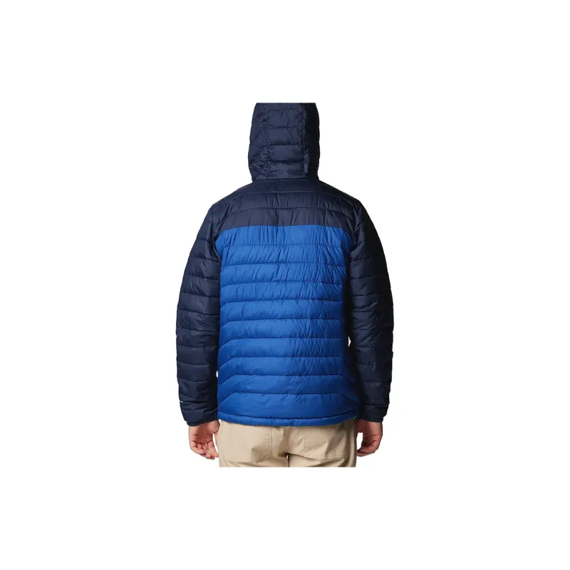 Columbia Powder Lite 2 Columbia Mens Blue Hooded Jacket Jackets Coats Men's Mountain Blue-1