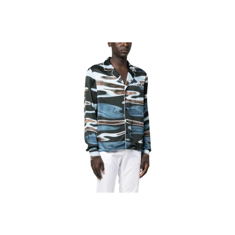 Blue Sky Inn Abstract print Long sleeved Shirt-3