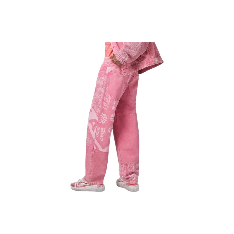 GCDS Jeans Men Pink-3