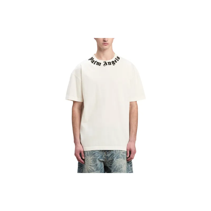 PALM ANGELS Neck Logo Tee -1