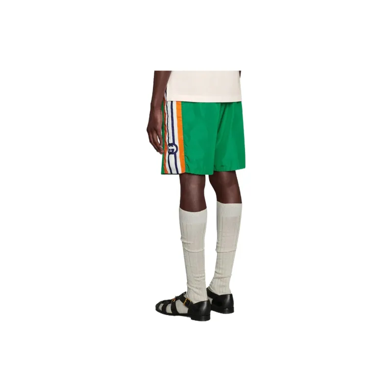GUCCI Casual Shorts Men Green-3