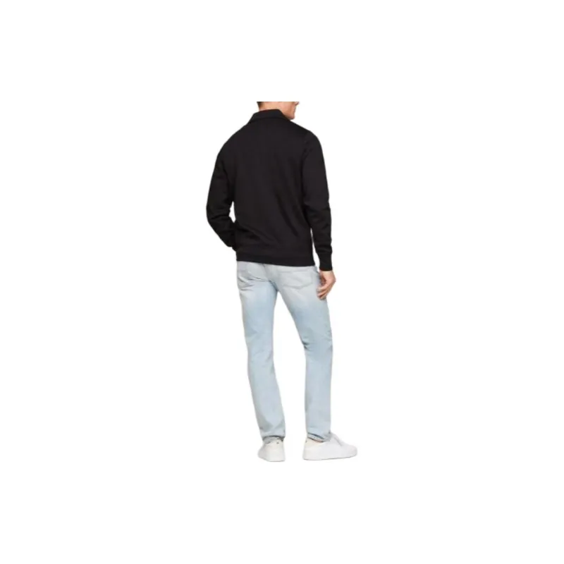 Tommy Hilfiger Logo Zip Thru High Neck Sweatshirt Jackets & Coats Men's Black-2