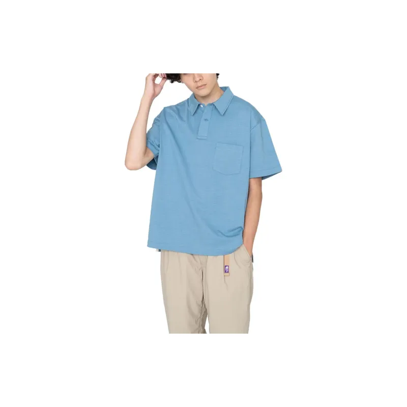 THE NORTH FACE PURPLE LABEL Polo Shirts Men Light Blue-2