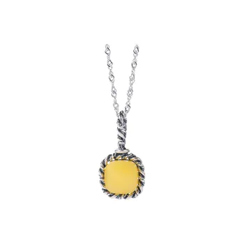 S&A Amber Jade Necklaces Women's