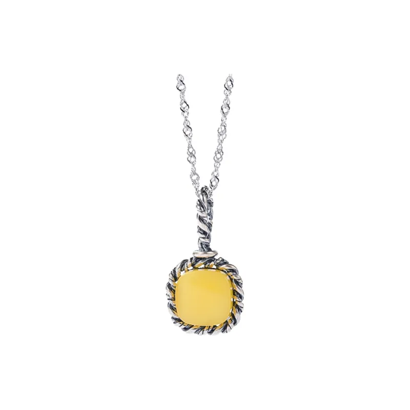 S&A Amber Jade Necklaces Women's-0