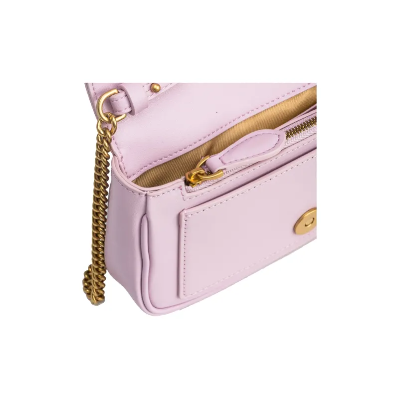 PINKO Pocket Love Cow Leather Crossbody Bag, Shoulder Bag Women's Silk Purple-5