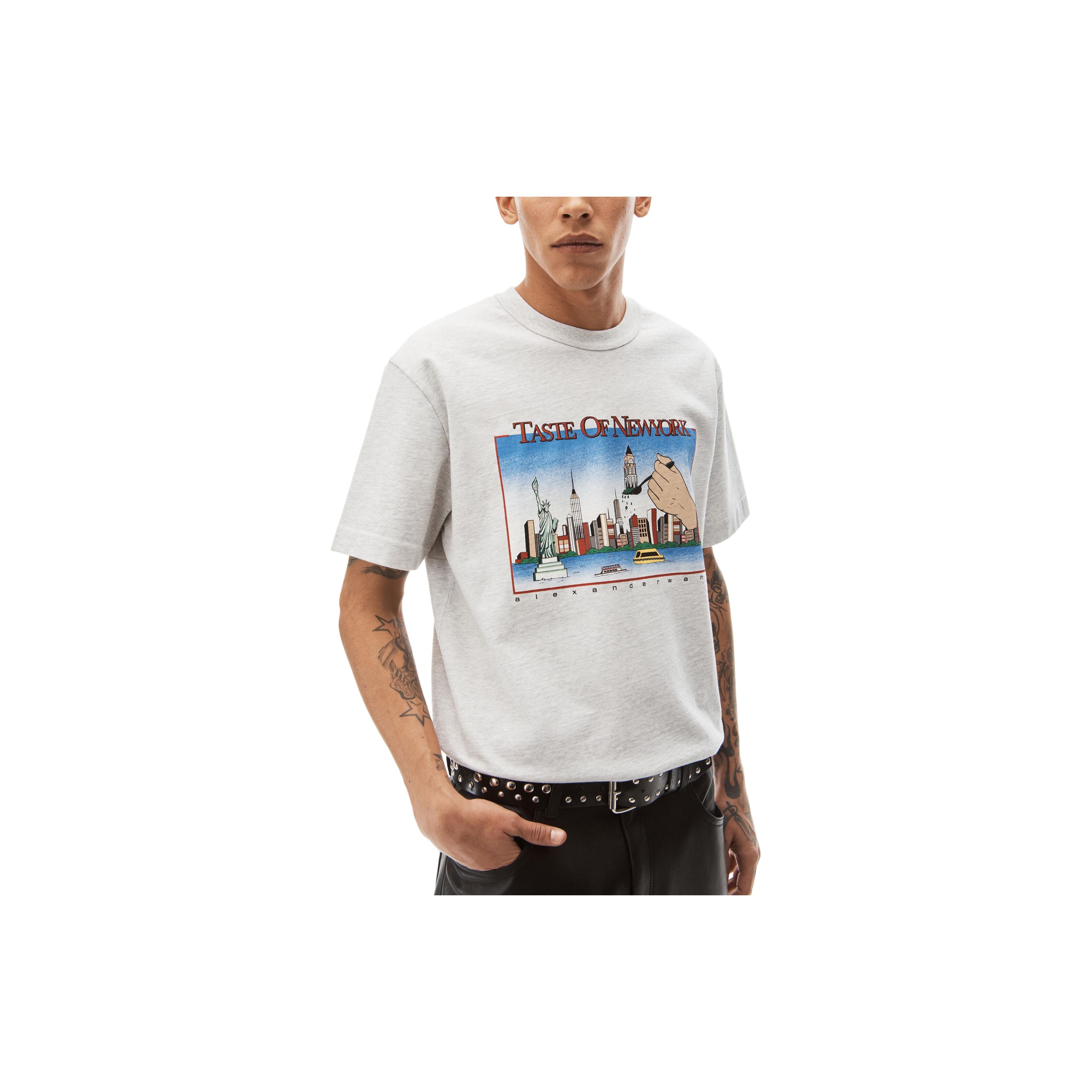 Alexander Wang Classic Short Sleeve Skyline Graphic Tee S