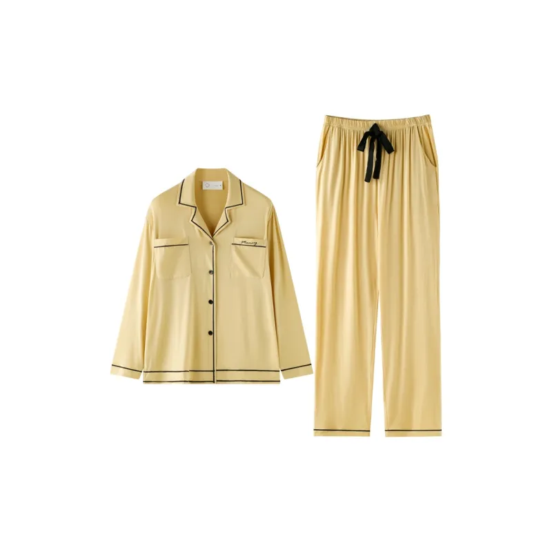 Meonsill Pajama Set Women's Yellow-0