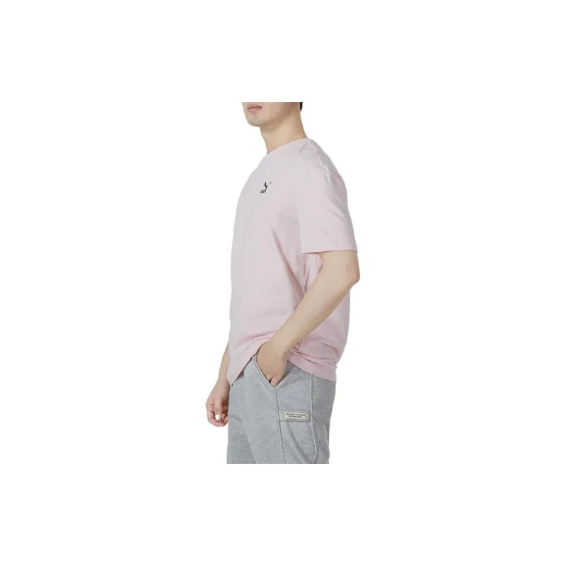 PUMA Set in Sleeve T Shirt Men's Pink-4
