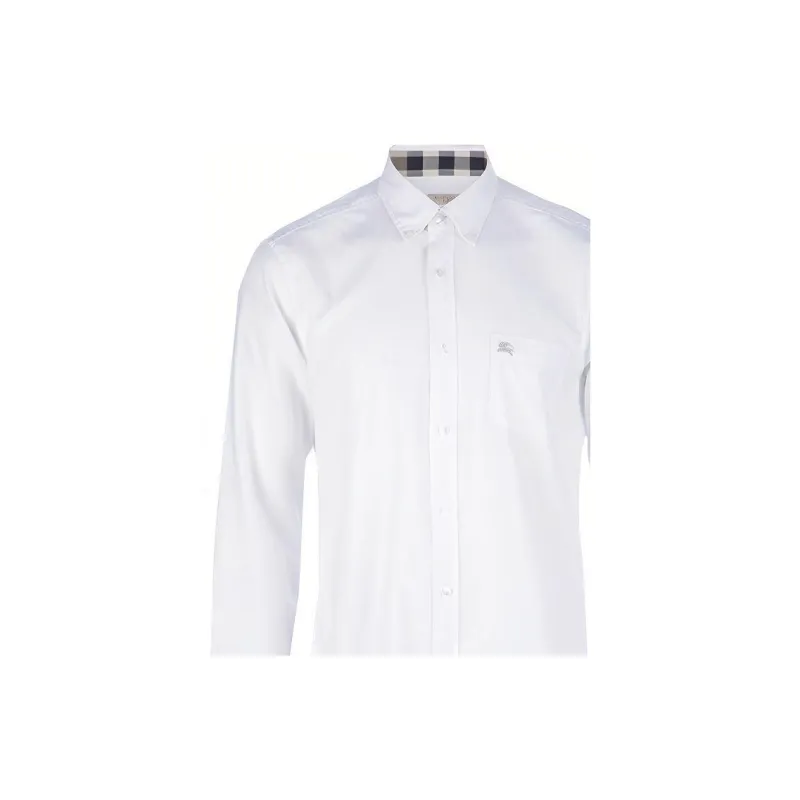Burberry Shirts Men White-5