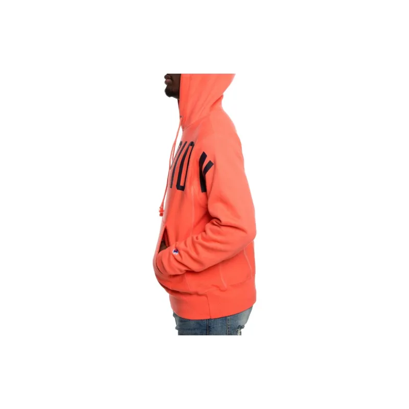 Champion Hooded Loose Fit Regular Sweatshirt US Version Unisex Orange Red-3