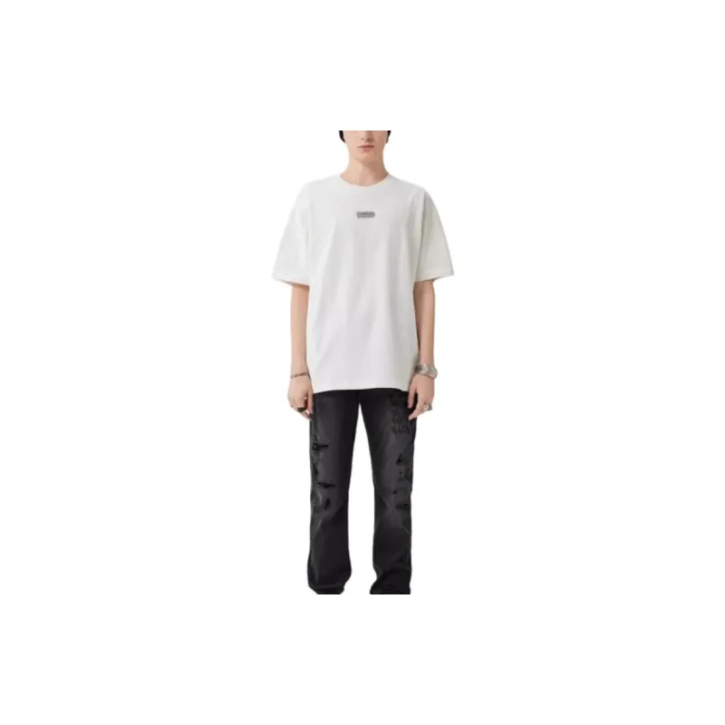 JOHN RICHMOND Solid Color Minimalist Style Versatile Casual Short Sleeved T Shirt Men's-2