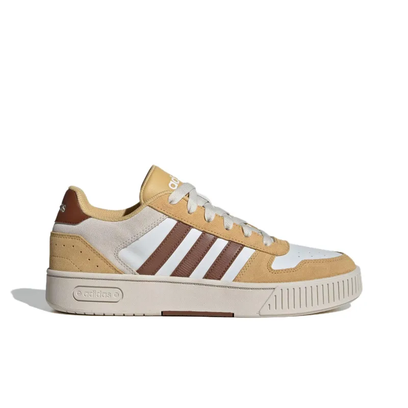 Adidas Anti-Slip Wear-Resistant Low-Top Skateboard Shoes Unisex White Brown Yellow-1