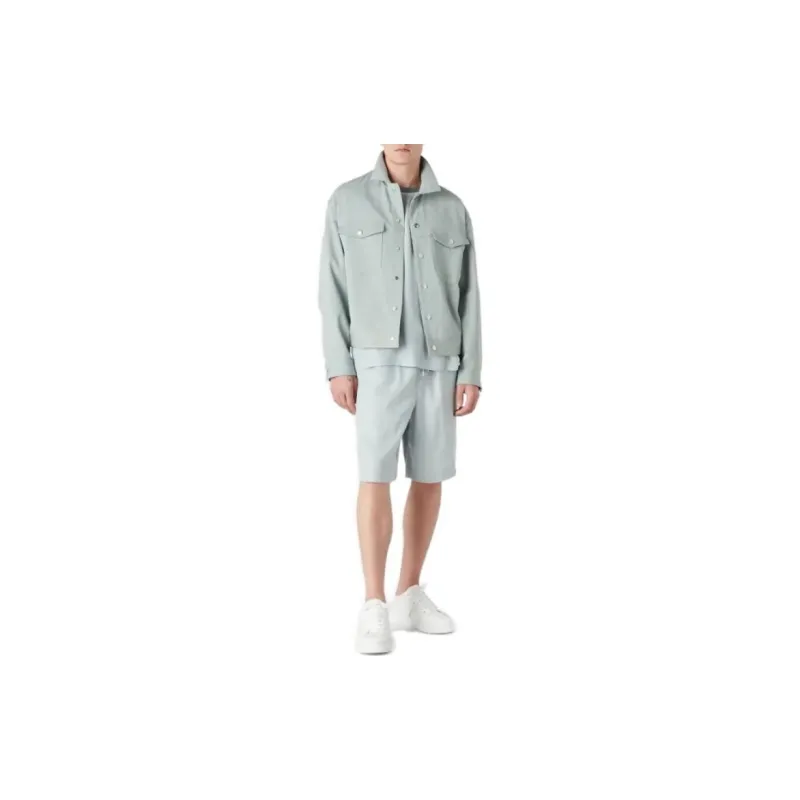 GIORGIO ARMANI Denim Shorts Men Light Ore Green-2