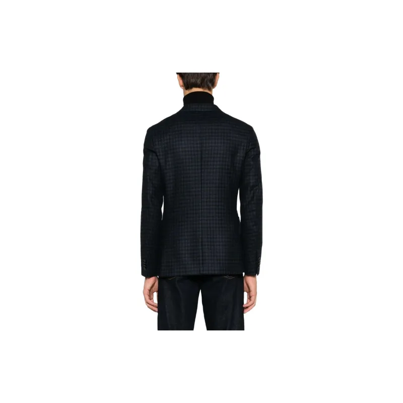 Zegna Business Suit Coat Men's Marine Blue-3