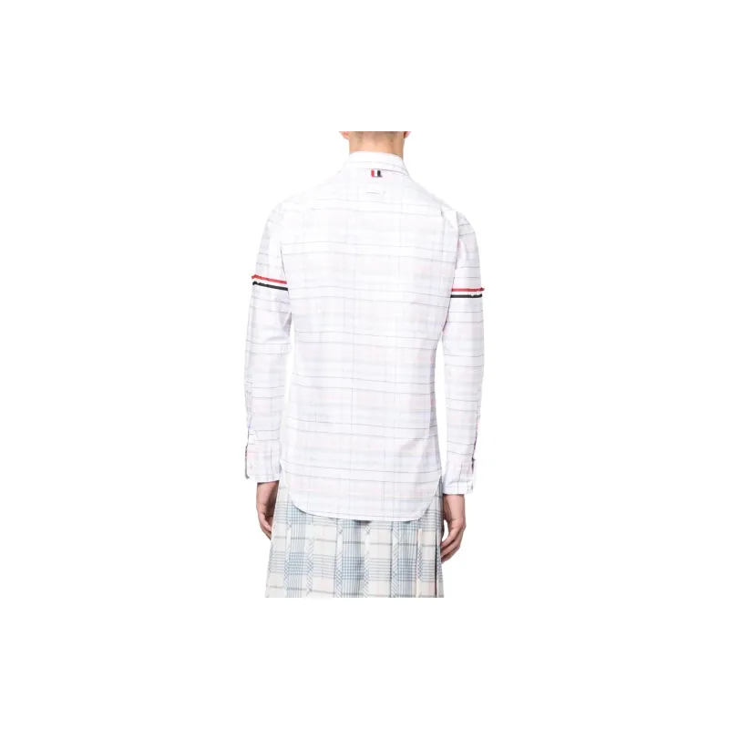 THOM BROWNE Checked Long sleeved Shirt-2