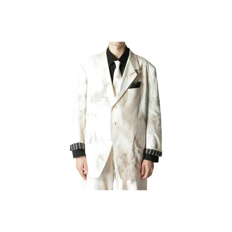 Yohji Yamamoto Business Suits Men Beige-4