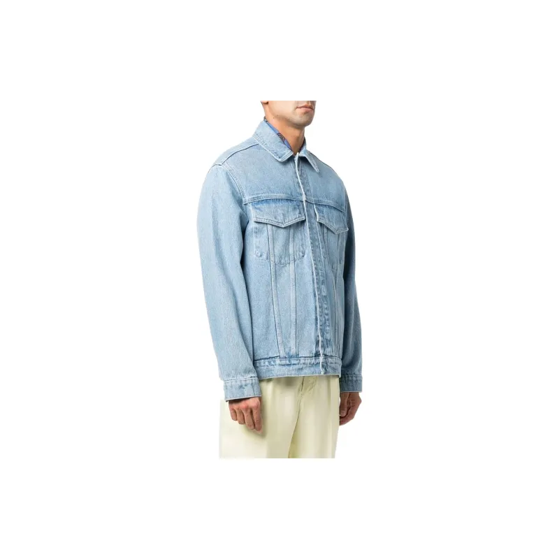 NANUSHKA Denim Jackets Men Blue-3