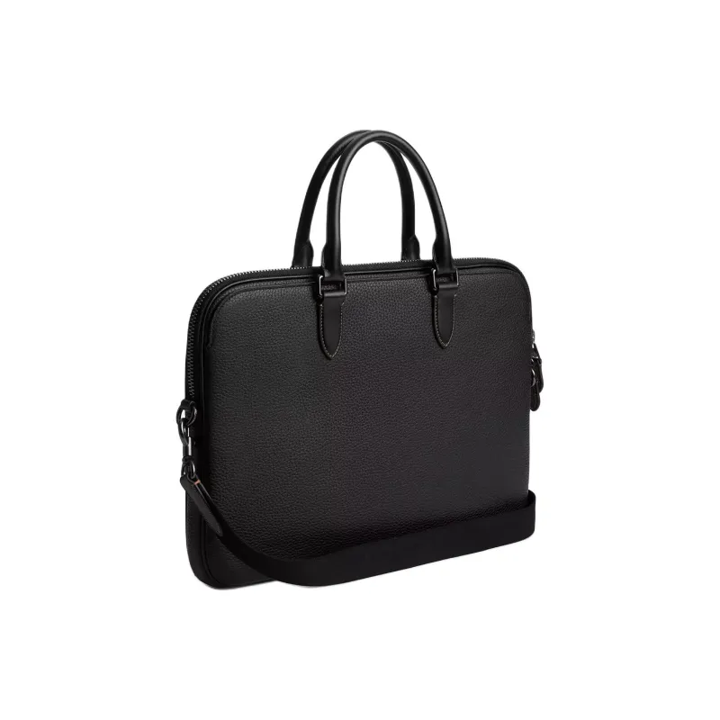 COACH Gotham Litchi Grain Leather Crossbody One Shoulder Handbag Tubas Men's Black-2