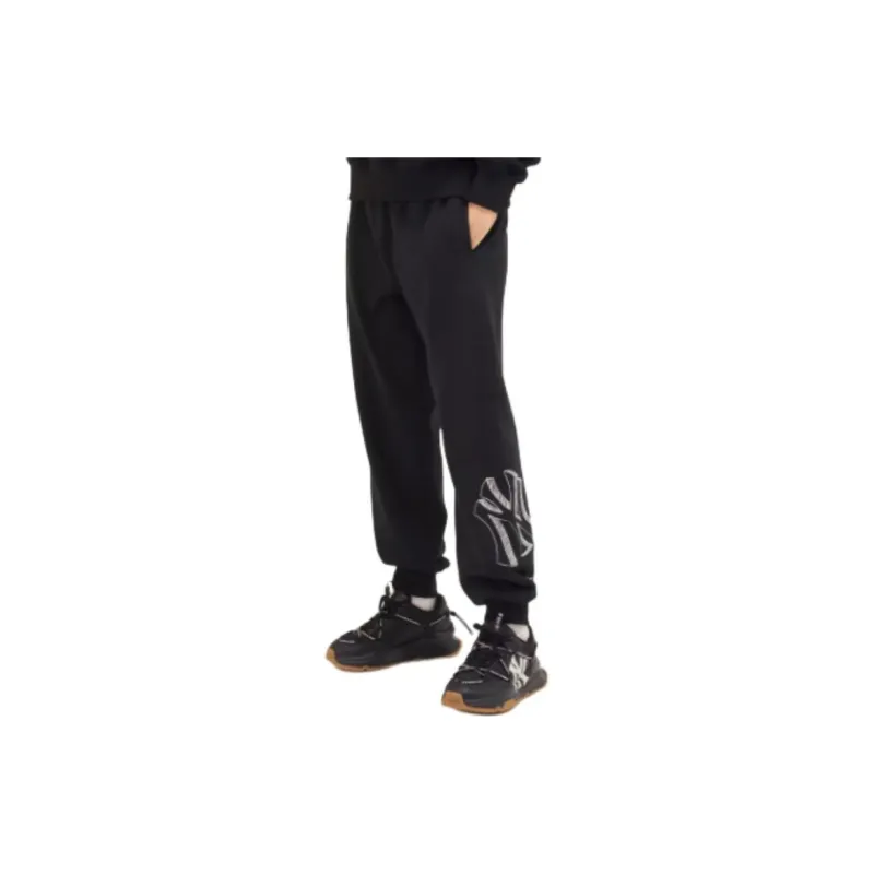 MLB New York Yankees Knitted Sweatpants Unisex Charcoal Wood Gray-4
