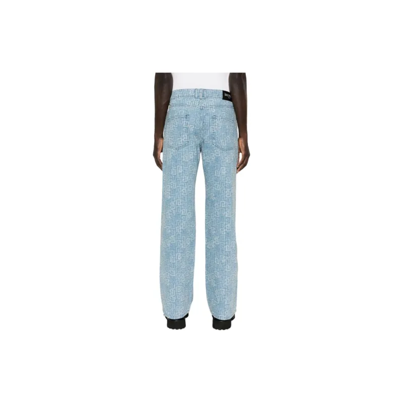 BALMAIN 4G motif Straight leg Jeans-2