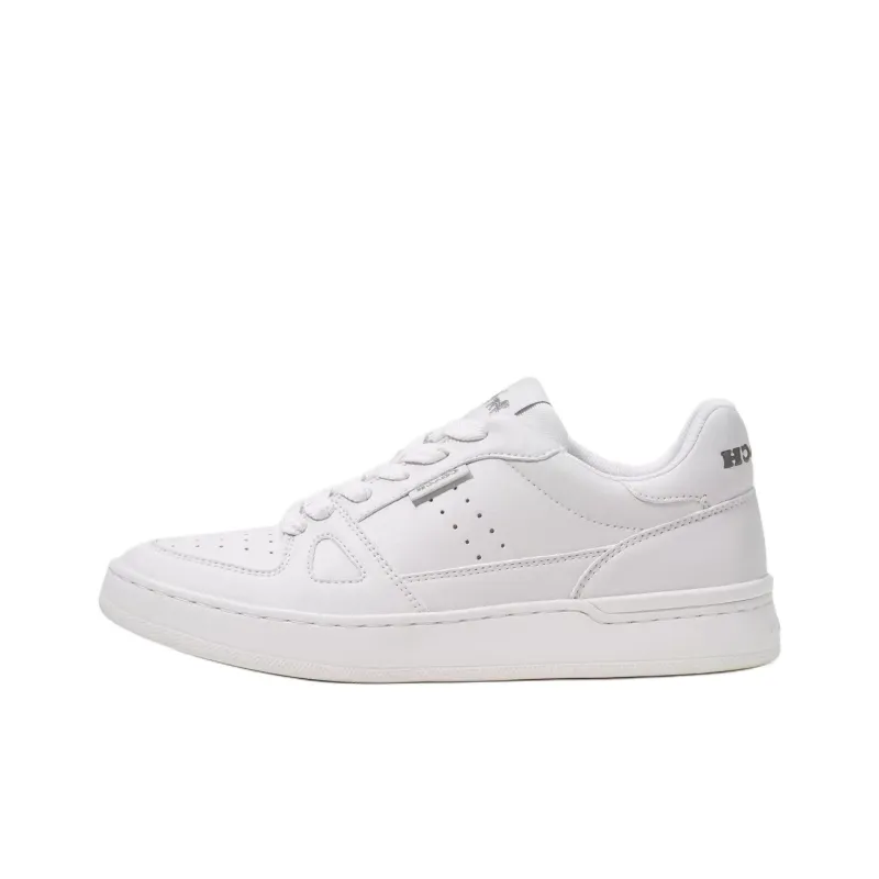 COACH Clip Low Top Skateboard Shoes Women's White-0