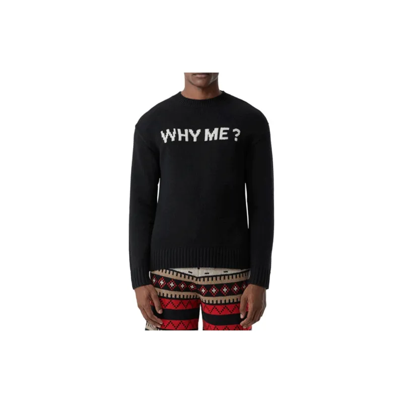 Burberry Cashmere Sweaters Men Black-3